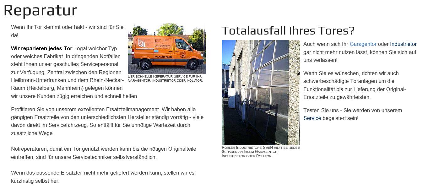 Tor Reparatur f&uuml;r 76275 Ettlingen